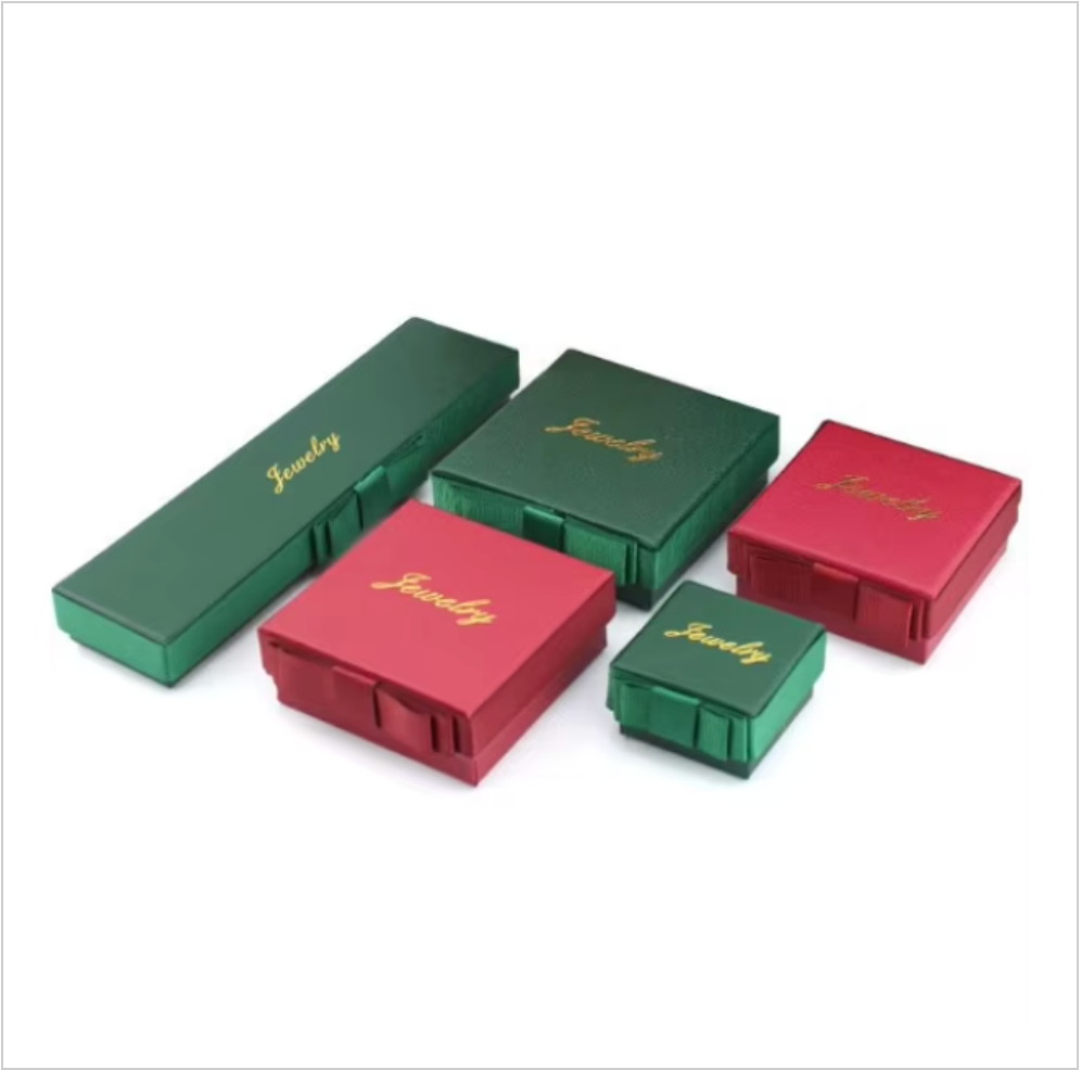 Side bow necklace jewelry box