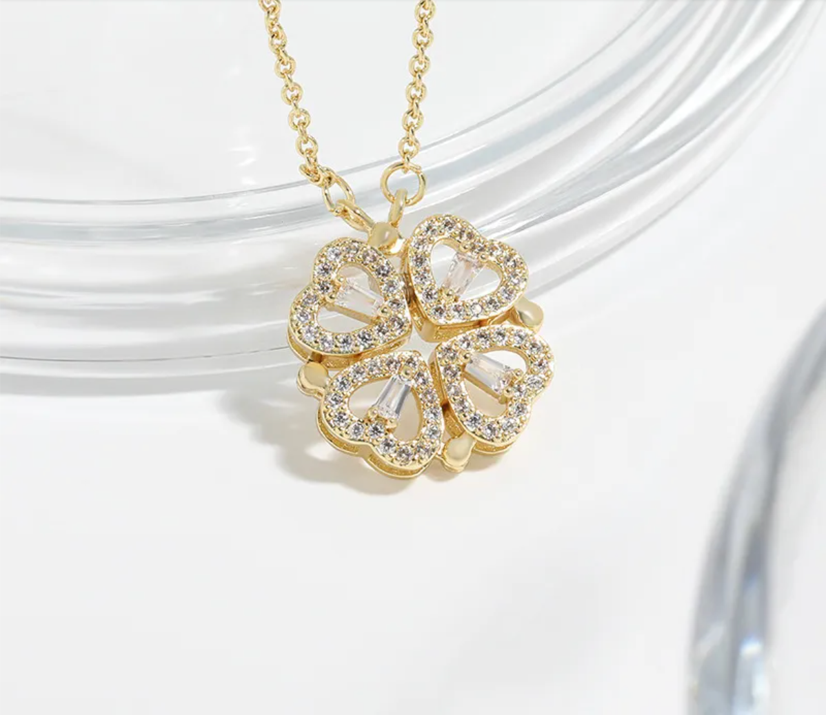 2-in-1 Heart Necklace for Women.