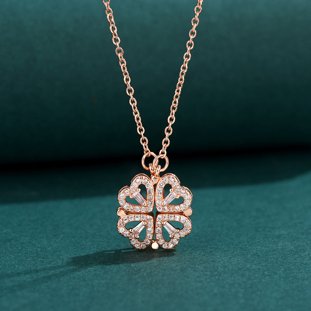 2-in-1 Heart Necklace for Women.
