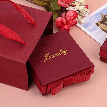 Side bow necklace jewelry box
