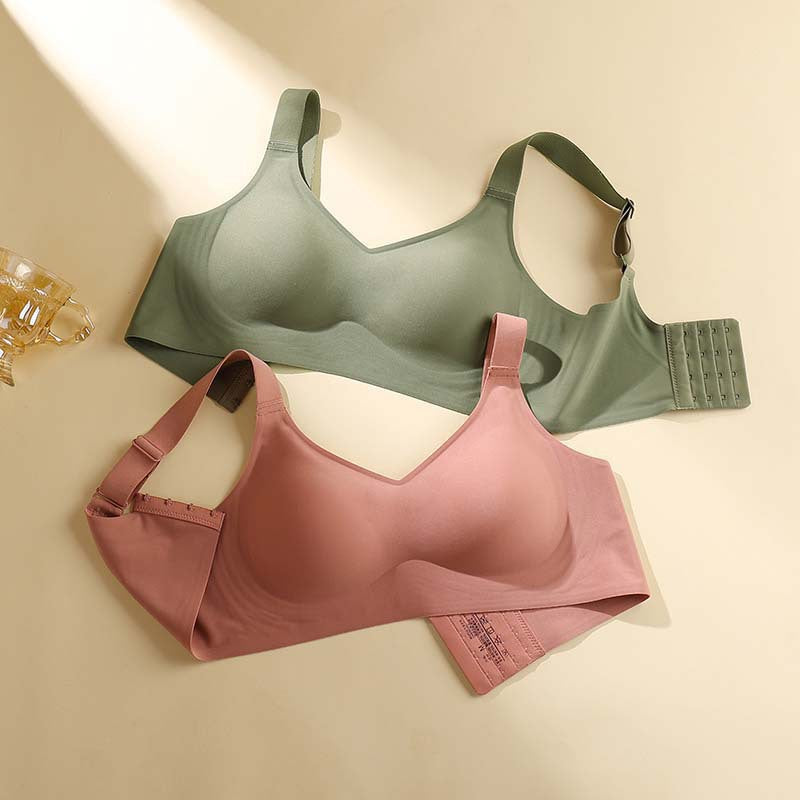 Seamless Push-Up Bra with Wide Straps