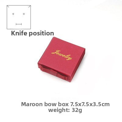 Side bow necklace jewelry box