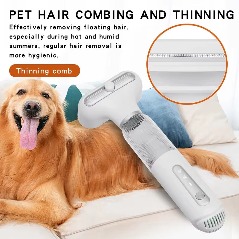 Mini Dog Vacuum Cleaner Kit Pet Power Dryer Multifunctional Pet Blowing Comb with Cool Air Drying Function Pet Supplies