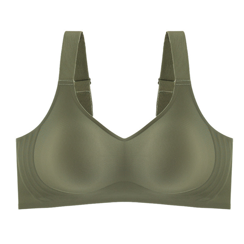 Seamless Push-Up Bra with Wide Straps