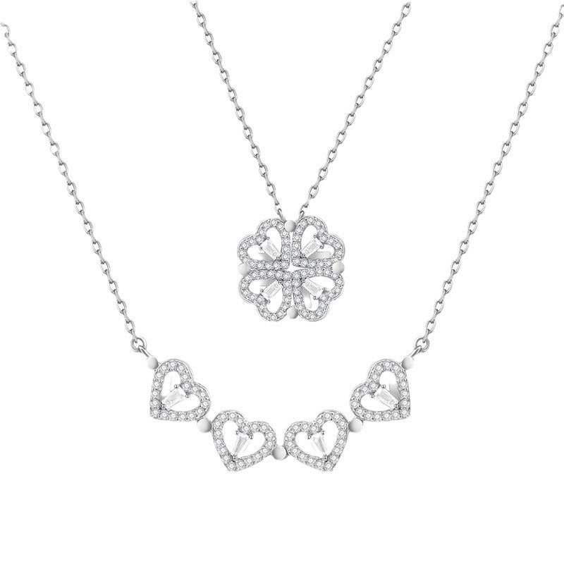 2-in-1 Heart Necklace for Women.