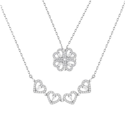 2-in-1 Heart Necklace for Women.