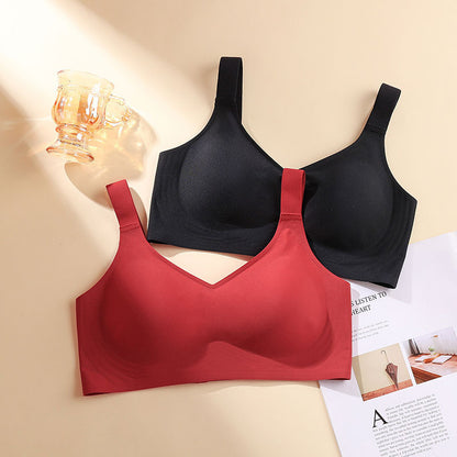 Seamless Push-Up Bra with Wide Straps