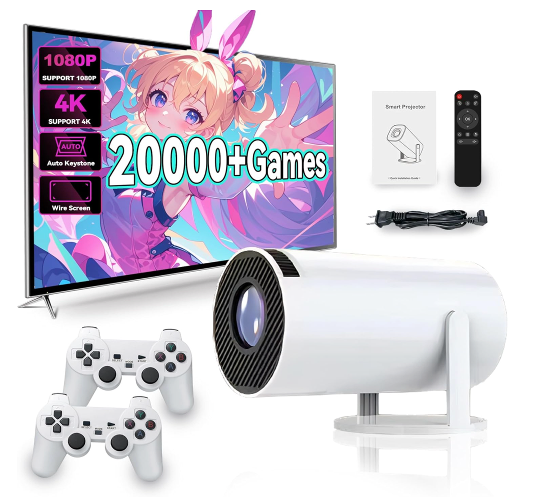 Portable Gaming Projector with 10,000 Games.