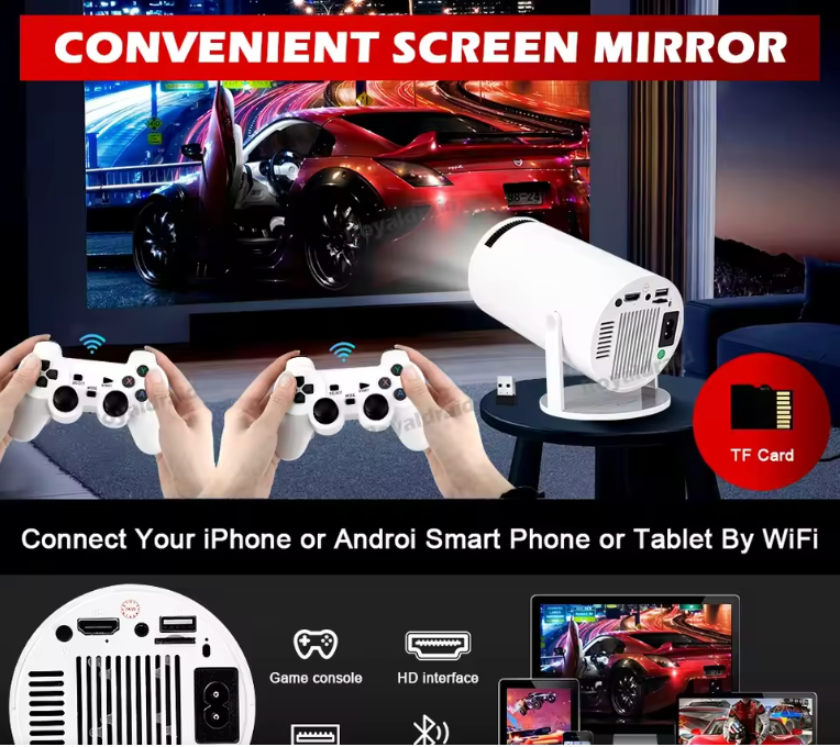 Portable Gaming Projector with 10,000 Games.