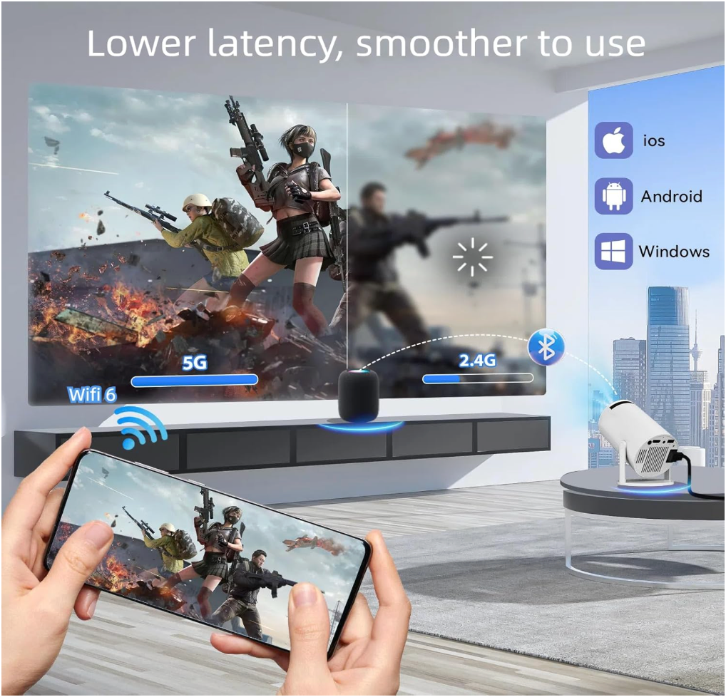 Portable Gaming Projector with 10,000 Games.