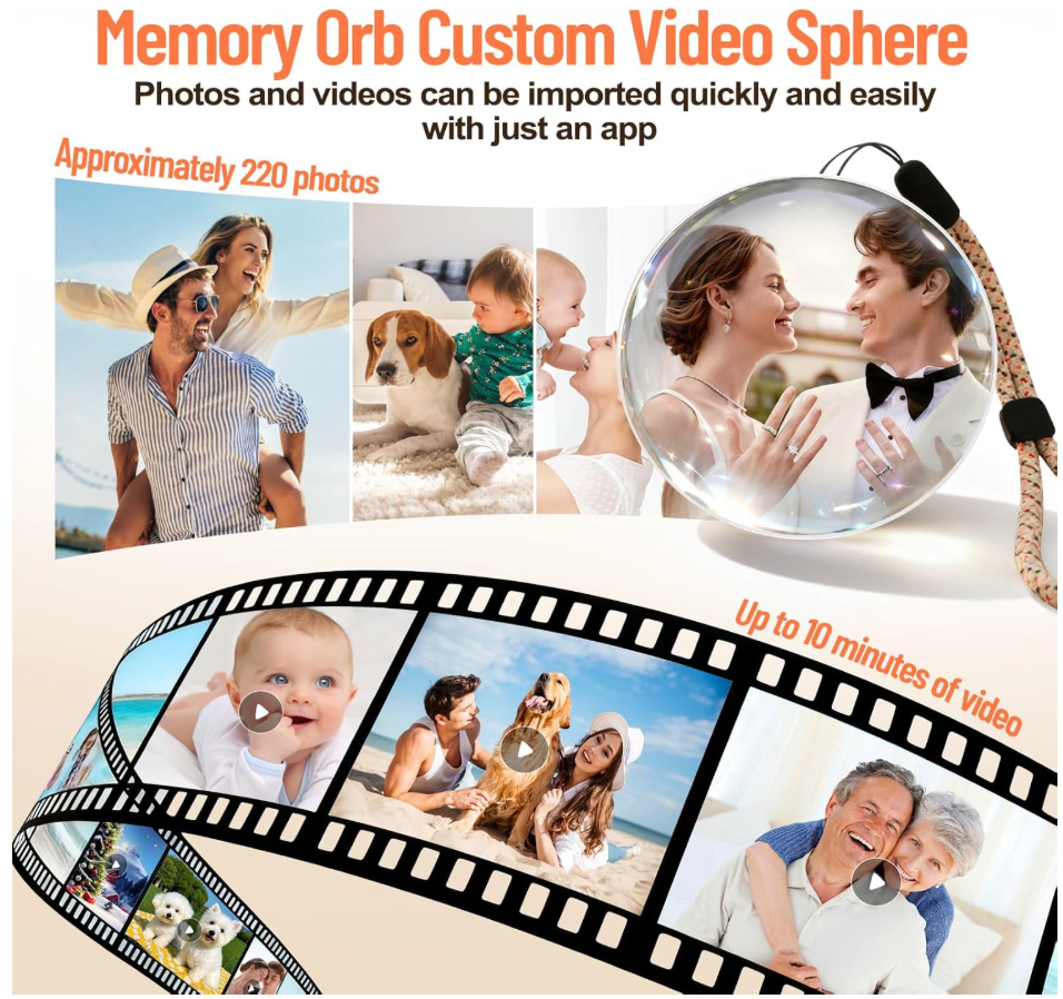 Memory Sphere Ball – Wi-Fi Upload - Photos & Videos