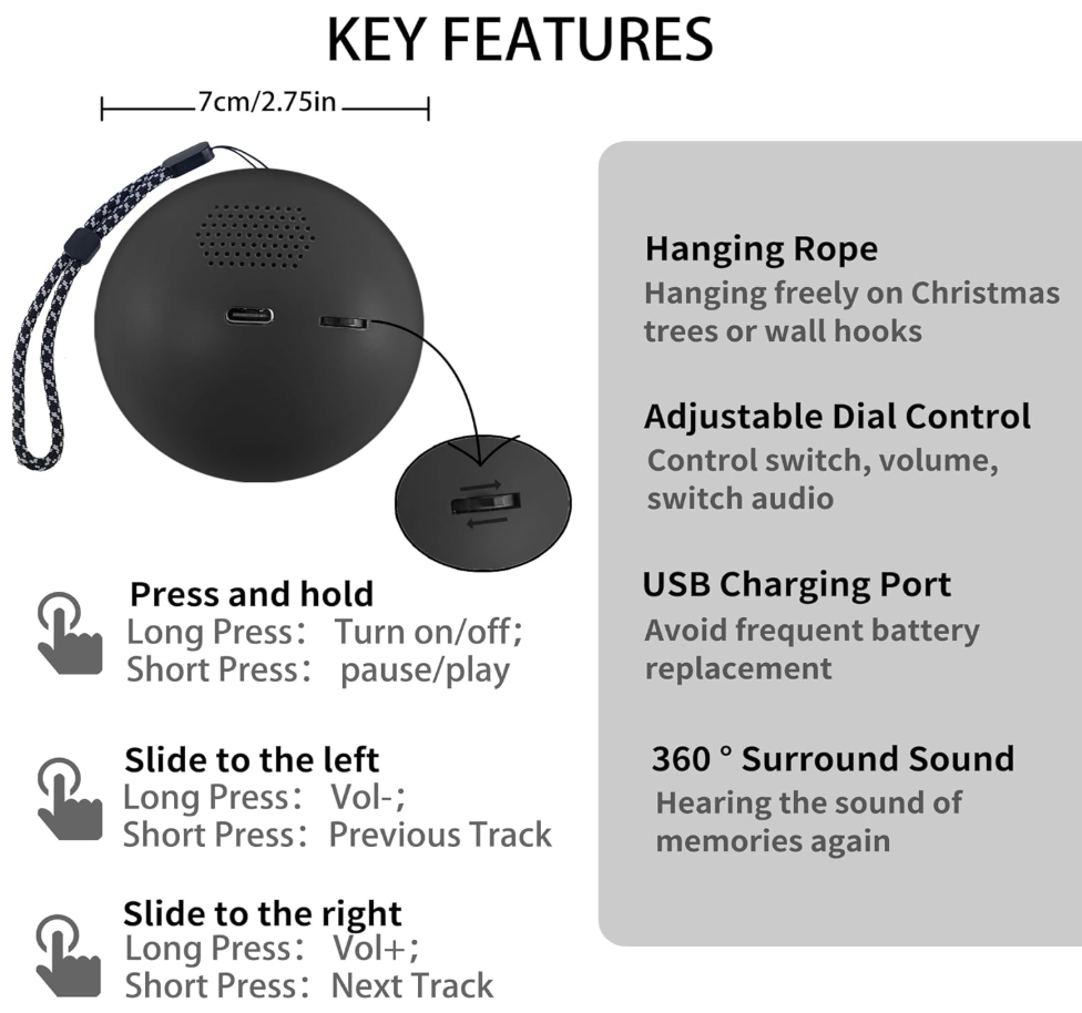 Memory Sphere Ball – Wi-Fi Upload - Photos & Videos