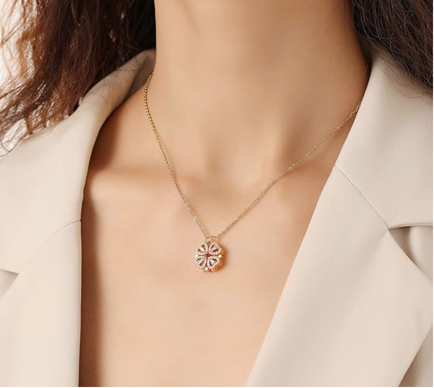 2-in-1 Heart Necklace for Women.
