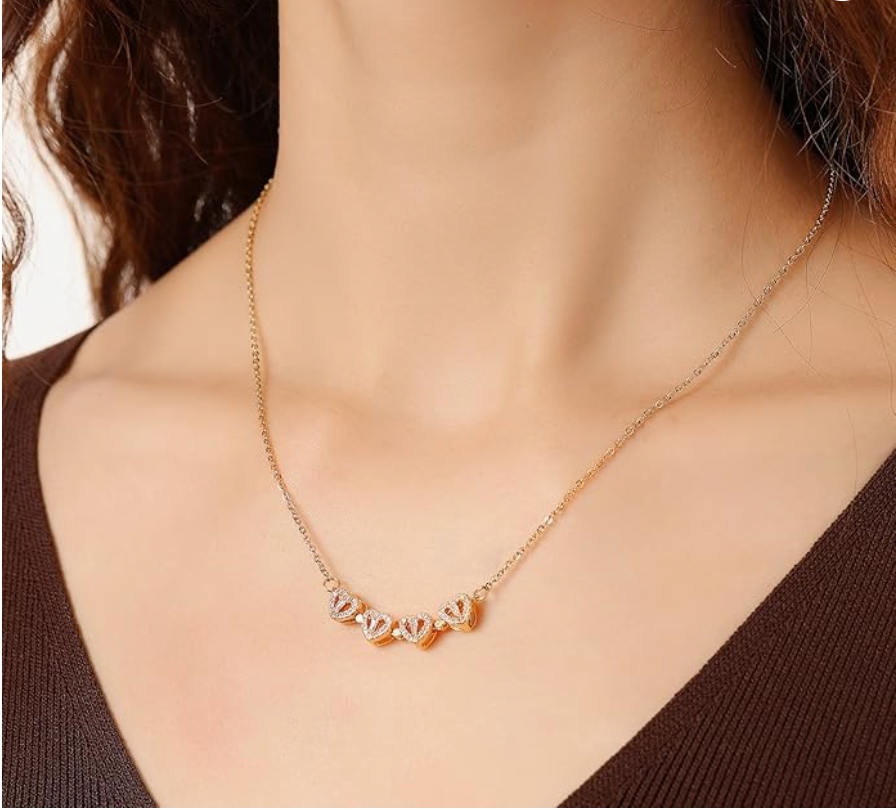 2-in-1 Heart Necklace for Women.