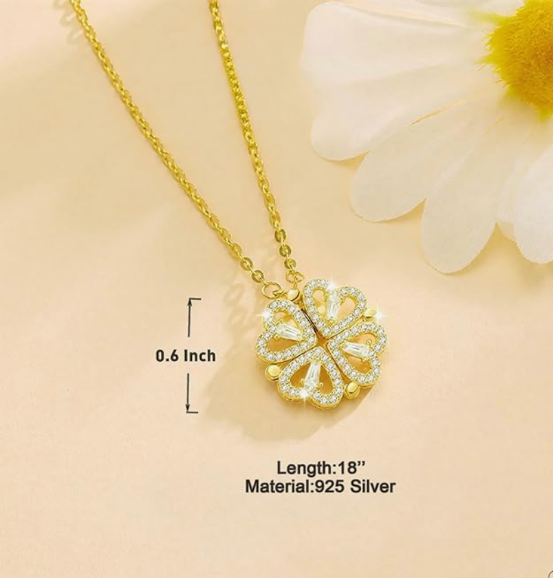 2-in-1 Heart Necklace for Women.