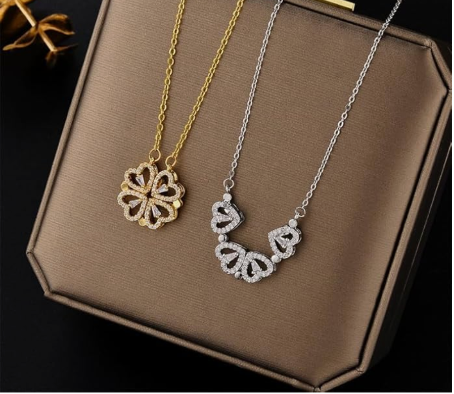 2-in-1 Heart Necklace for Women.