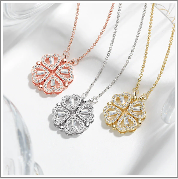 2-in-1 Heart Necklace for Women.