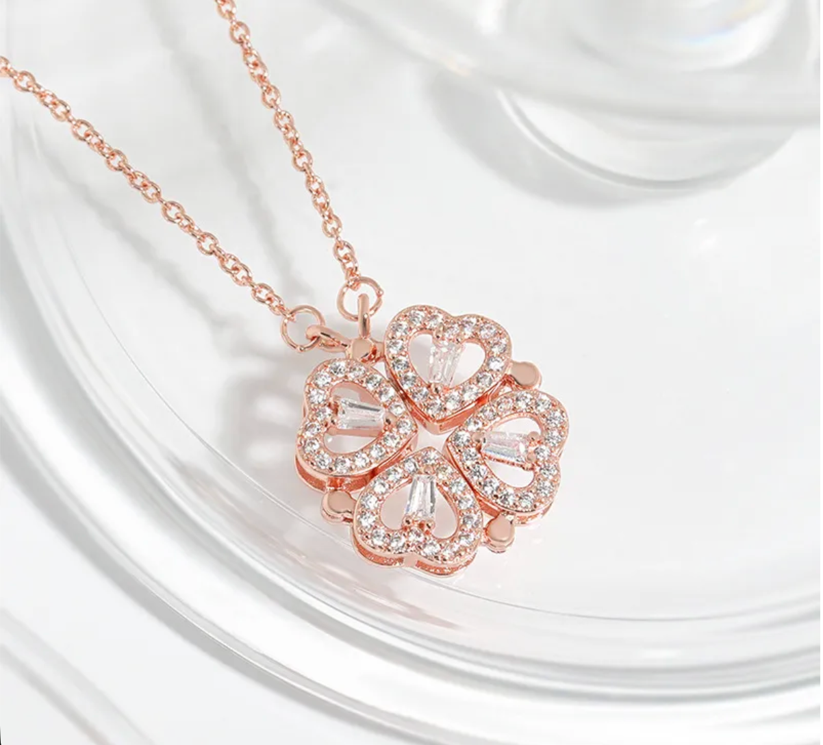 2-in-1 Heart Necklace for Women.