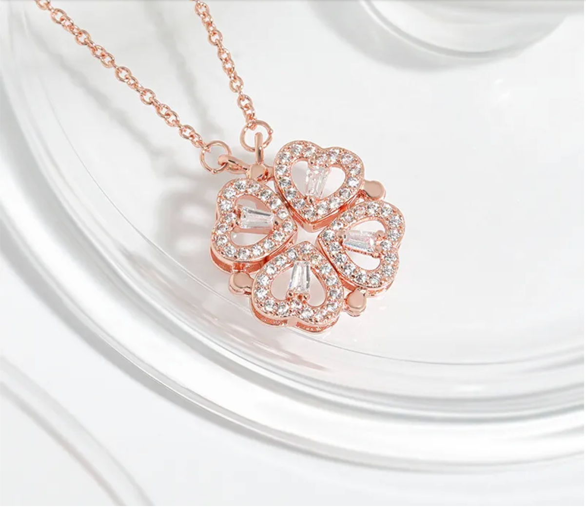 2-in-1 Heart Necklace for Women.