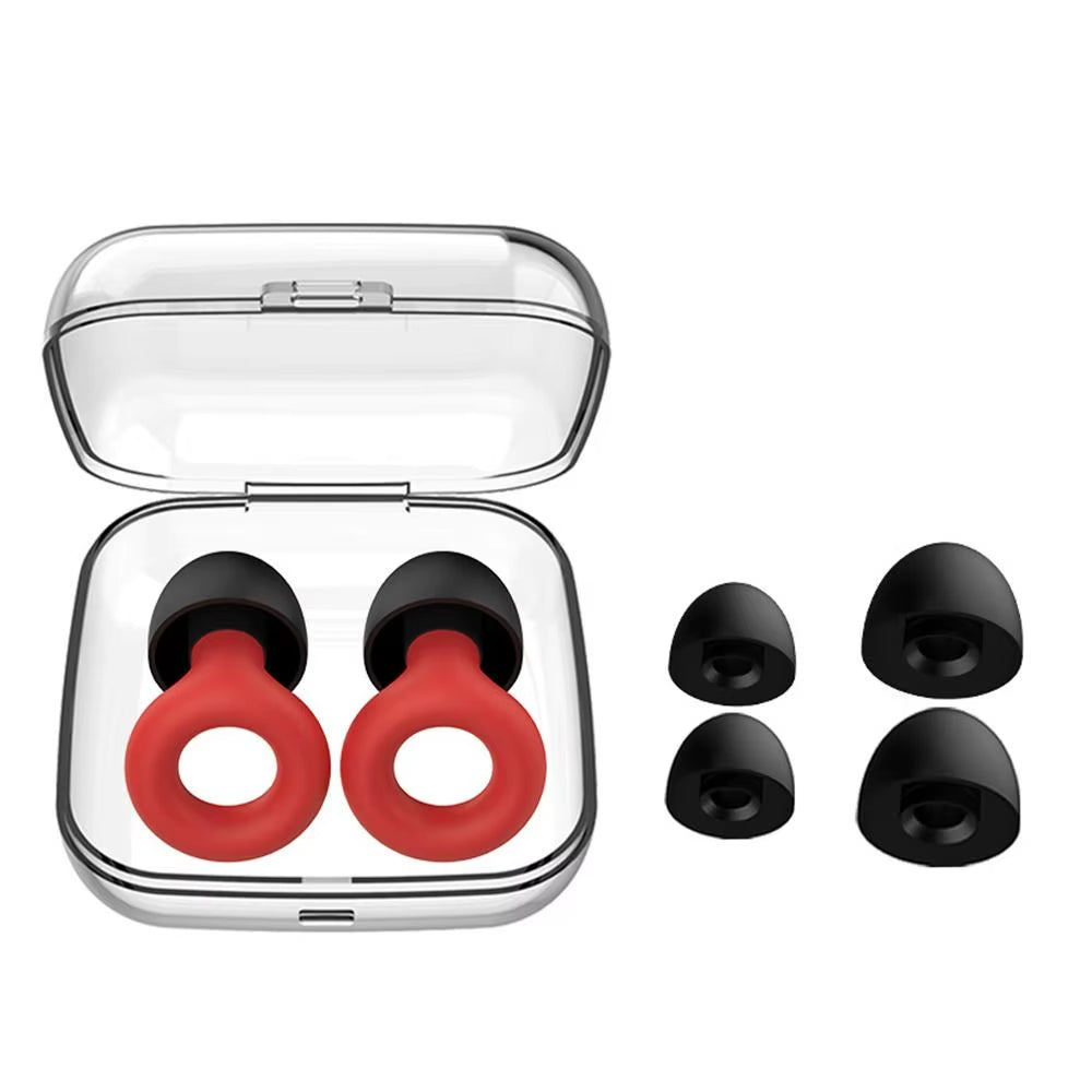 Silicone Earplugs for Swimming Sleep Noise Cancel Noise Reduction-Soundproof Reduce Disturbances -Quality Loop Earplugs Supplies