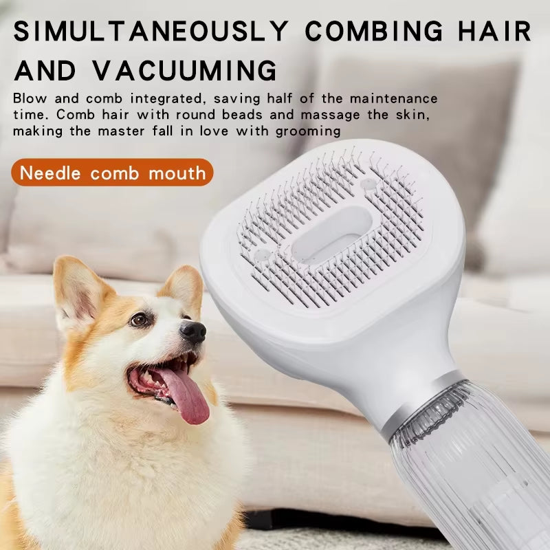 Mini Dog Vacuum Cleaner Kit Pet Power Dryer Multifunctional Pet Blowing Comb with Cool Air Drying Function Pet Supplies