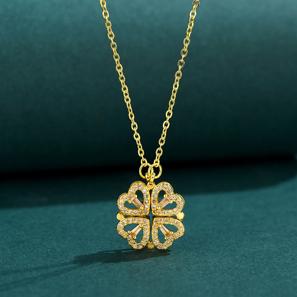 2-in-1 Heart Necklace for Women.