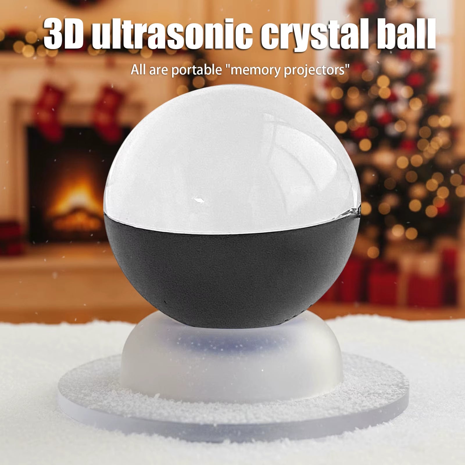 2.7In 3D Memory Orb WIFI Spherical Video Screen Rechargeable Electronic Display Memory Crystal Ball Uploadable Videos & Photos